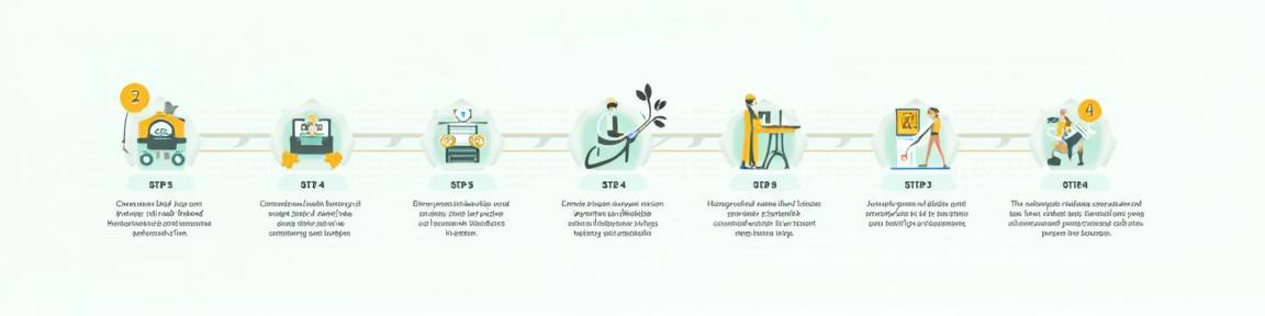 Infographic showing the five-step Peace of Mind care journey